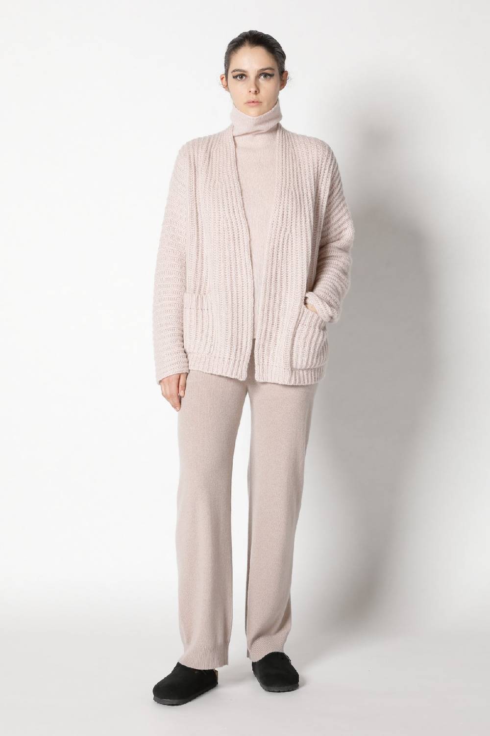 Sminfinity fluffy rib jacket + fluffy turtle top + infinite palazzo pants zollfrei