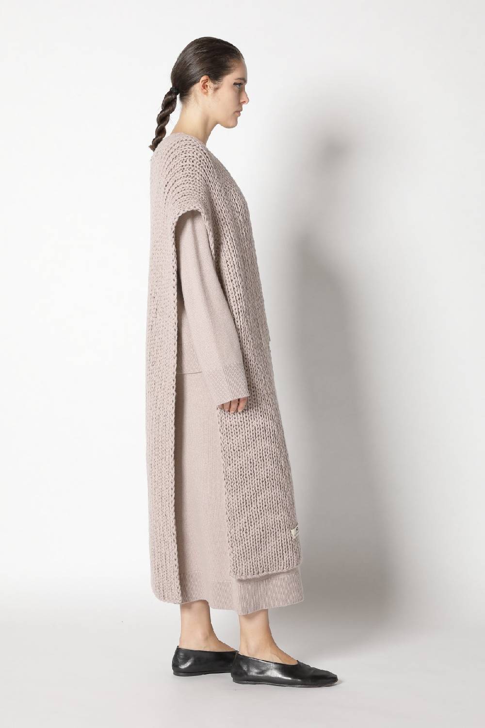 Sminfinity pure V neck + loosely 1x1 rib scarf + pure A skirt Outlet