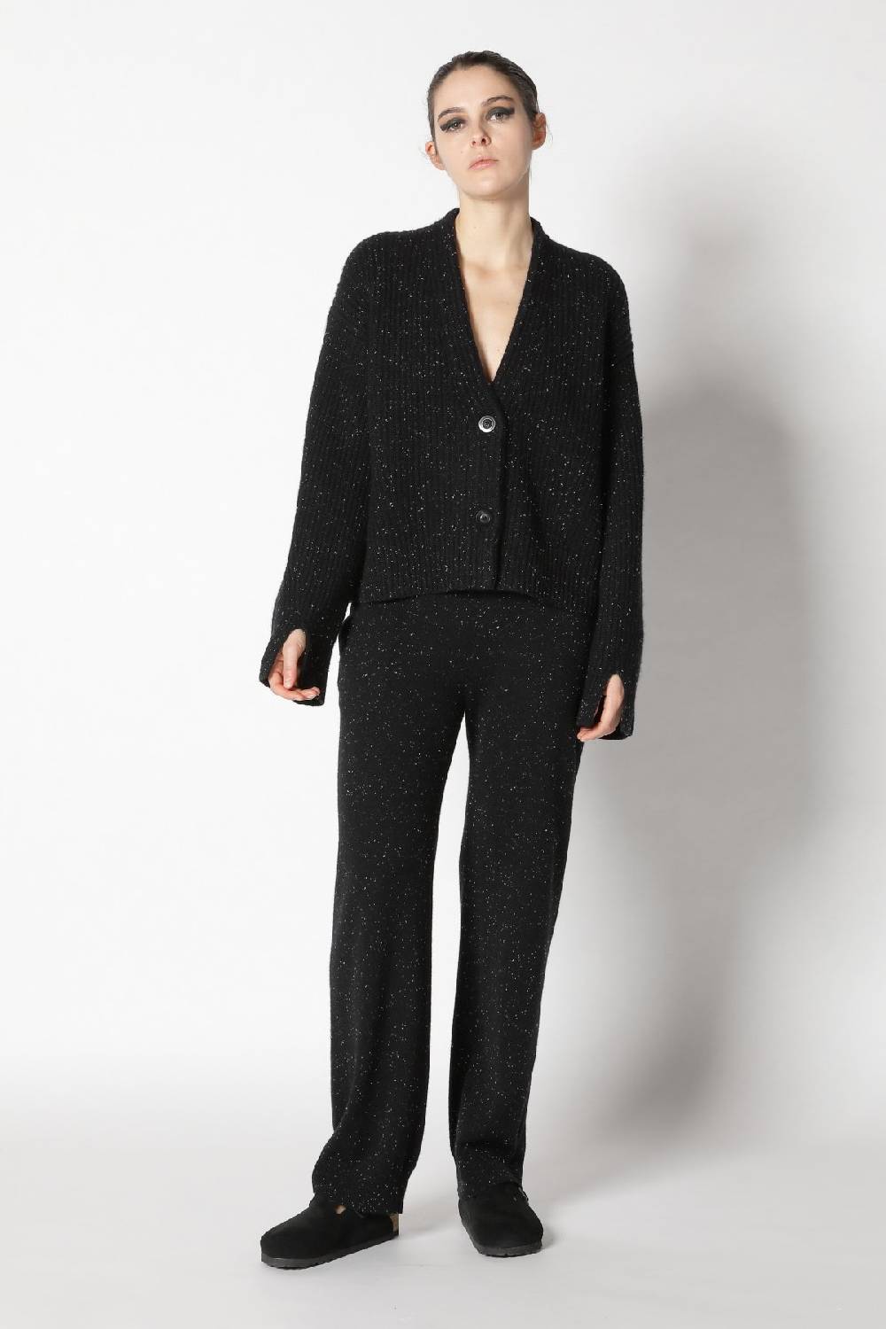 Sminfinity icon rib cardigan + infinite palazzo pants Schlussverkauf