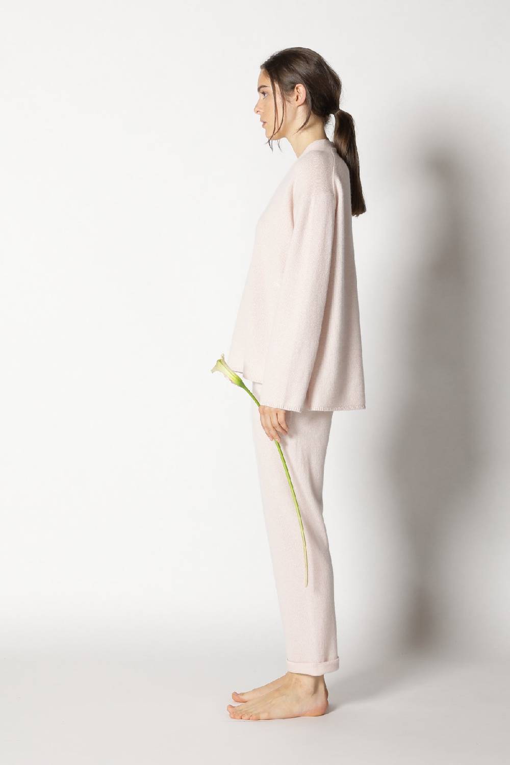 Sminfinity pure 2-ply V neck + pure boat pants Online Shopping