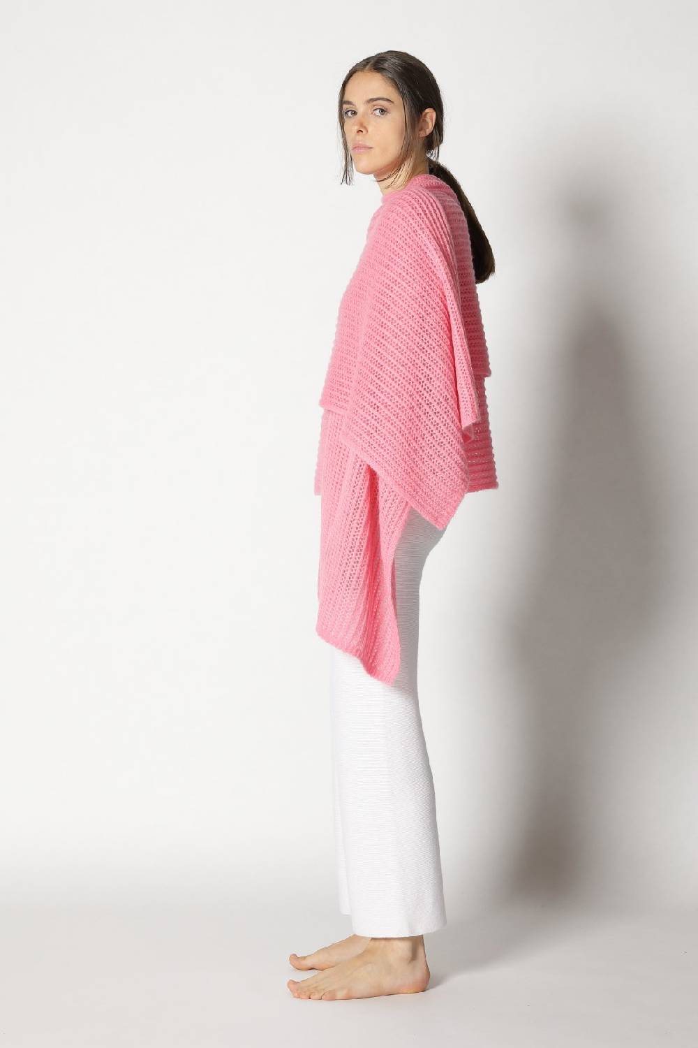 Sminfinity fluffy airy mockneck + fluffy airy plaid + garter cropped pants Black Friday