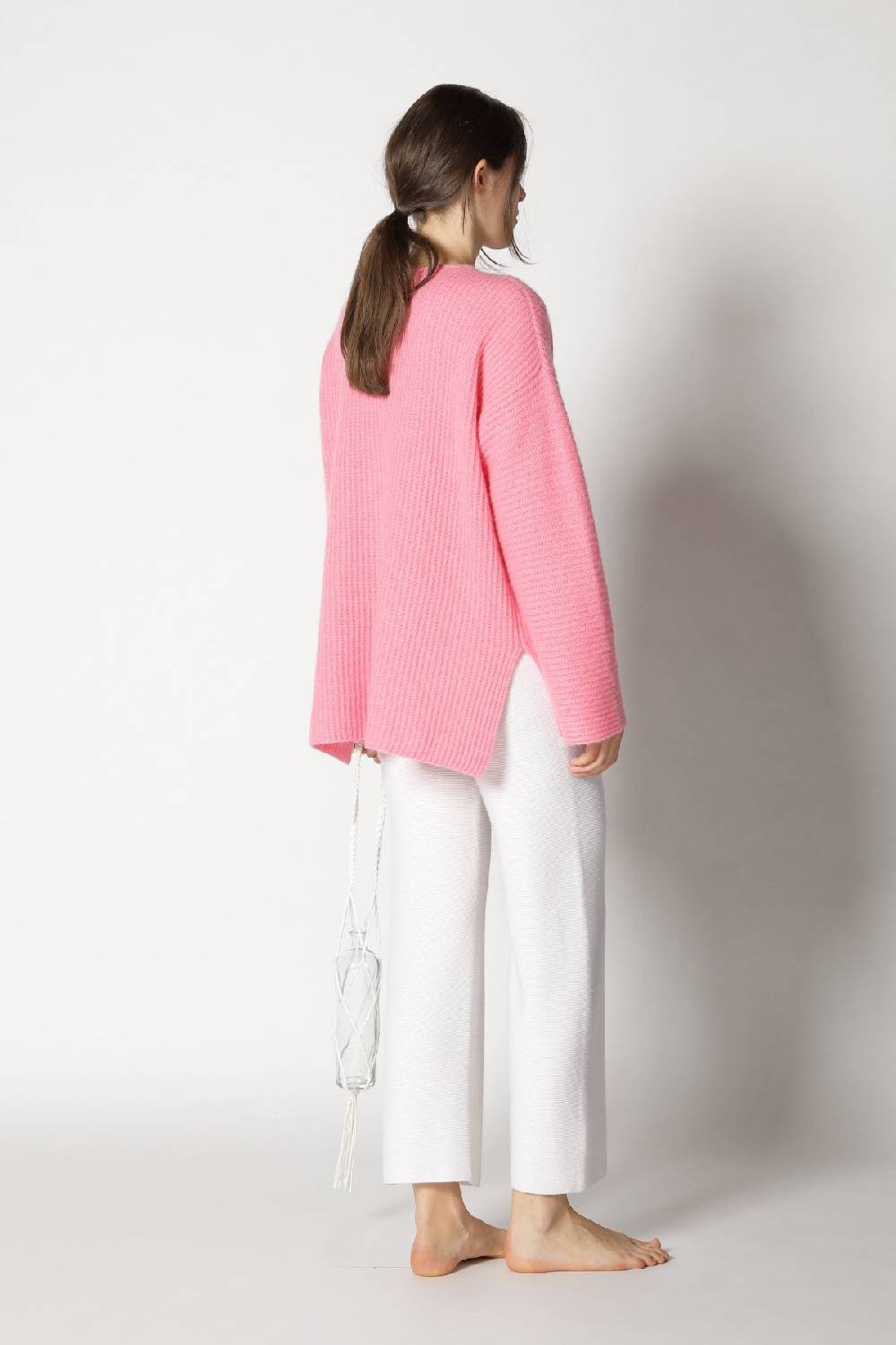 Sminfinity fluffy rib jumper + garter cropped pants Cyber Monday