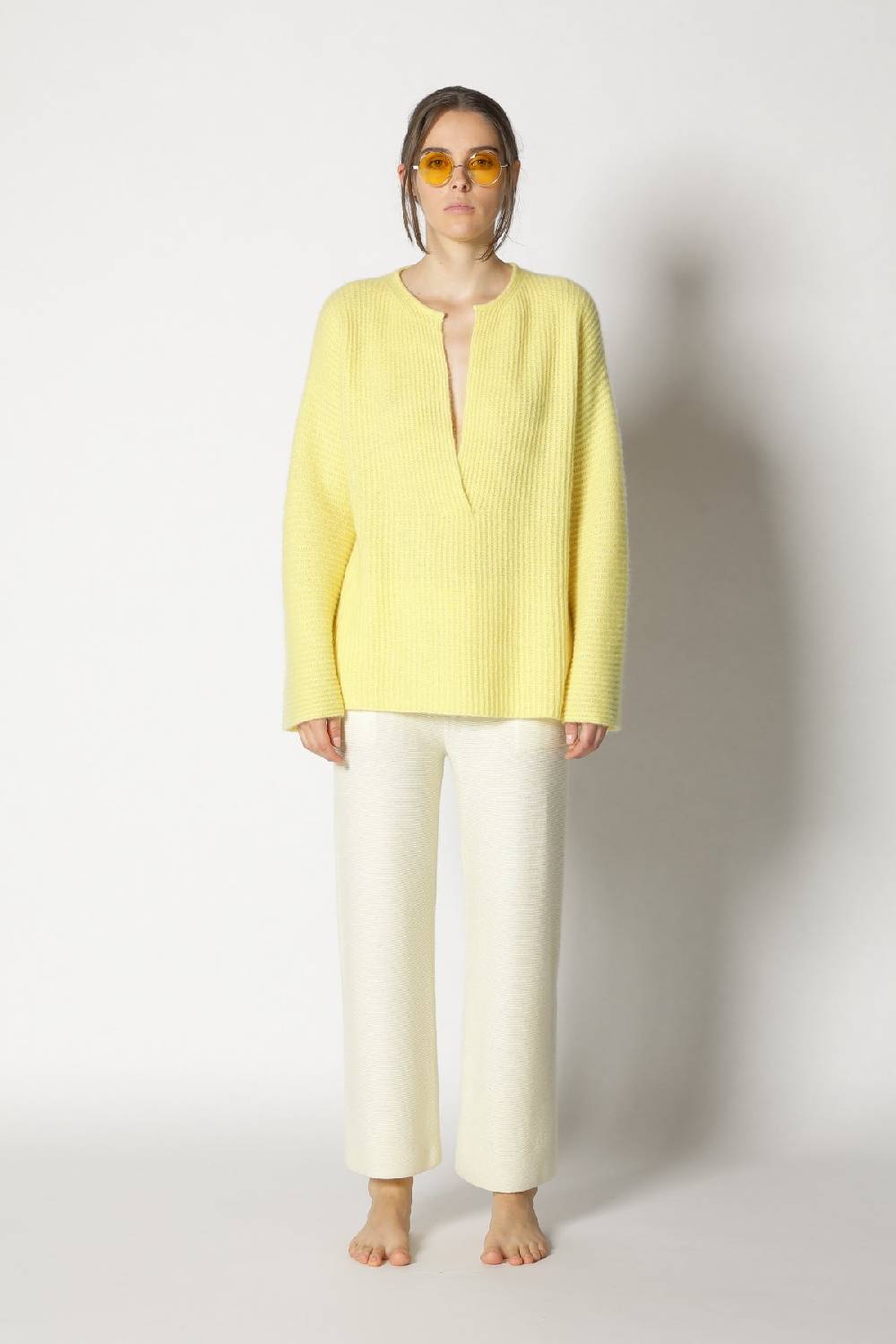 Sminfinity fluffy rib jumper + garter cropped pants Valentinstagsangebot