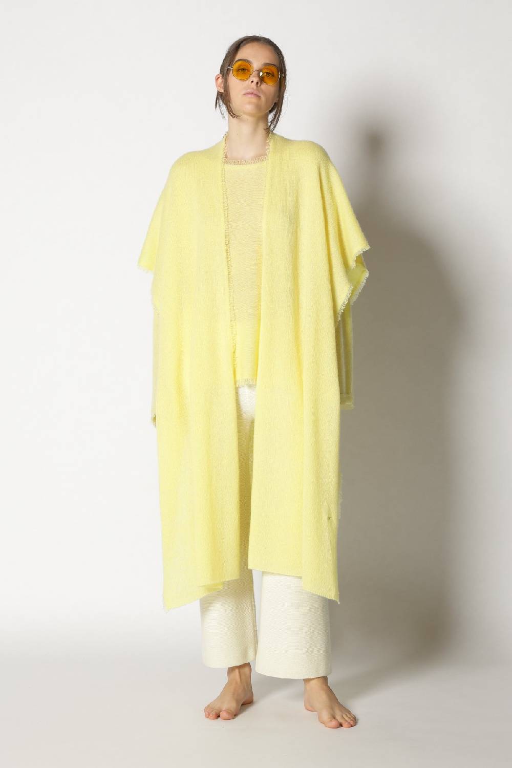 Sminfinity fluffy fringe boatneck + fluffy fringe cape + garter cropped pants Jubiläumsangebot