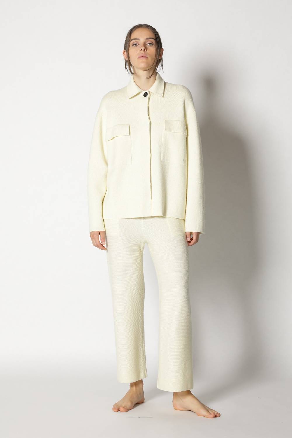 Sminfinity doubleface shirtjacket + garter cropped pants Lagerräumung