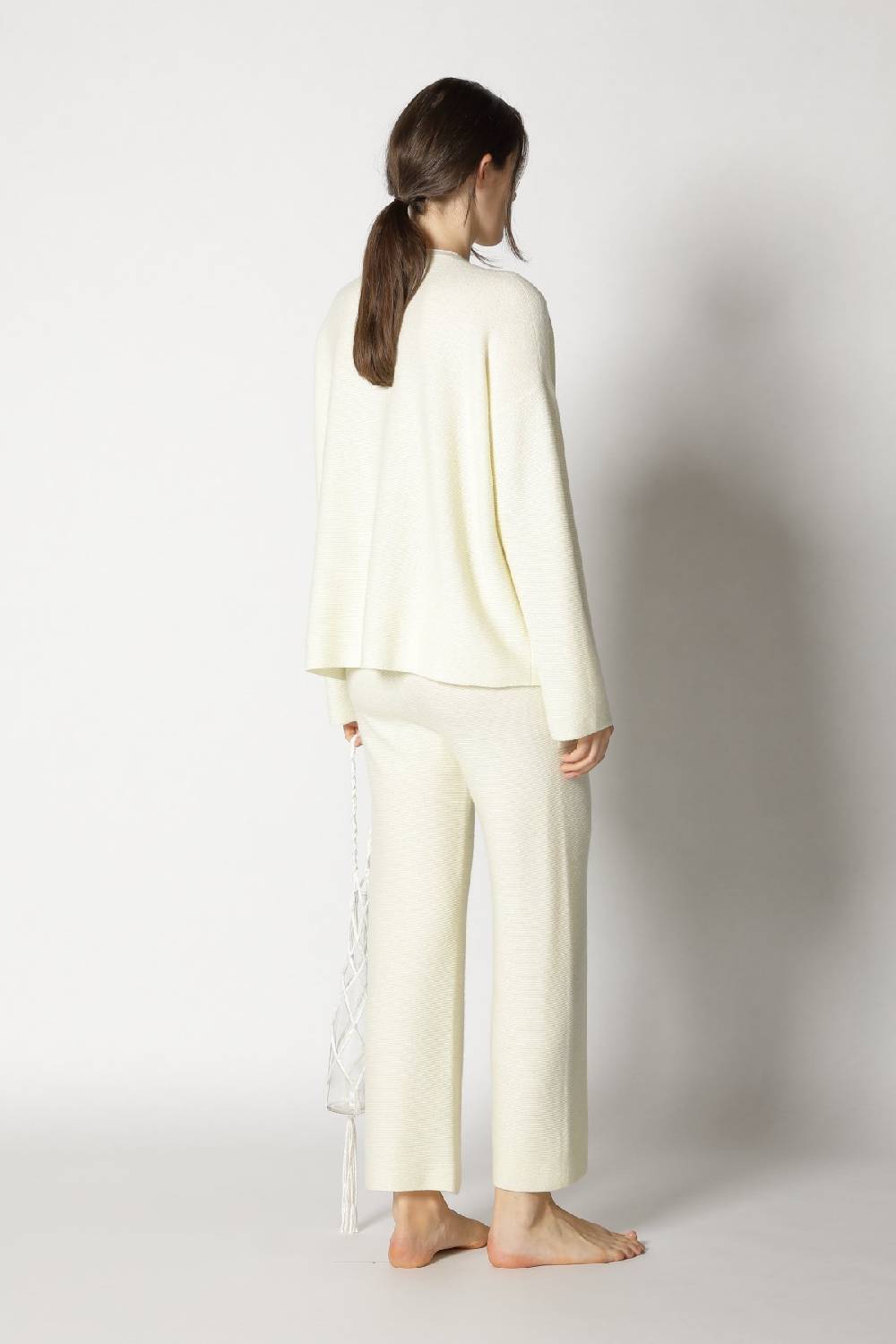 Sminfinity garter V neck + garter cropped pants Neueste Mode