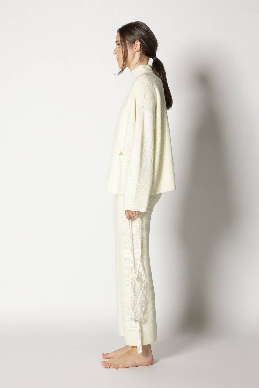 Sminfinity garter jacket + garter top + garter cropped pants Online Outlet
