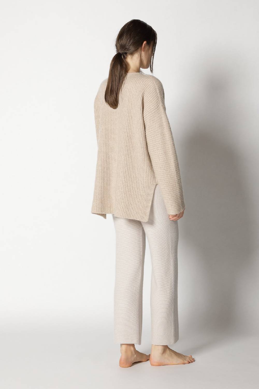 Sminfinity fluffy rib jumper + garter cropped pants Blitzangebot