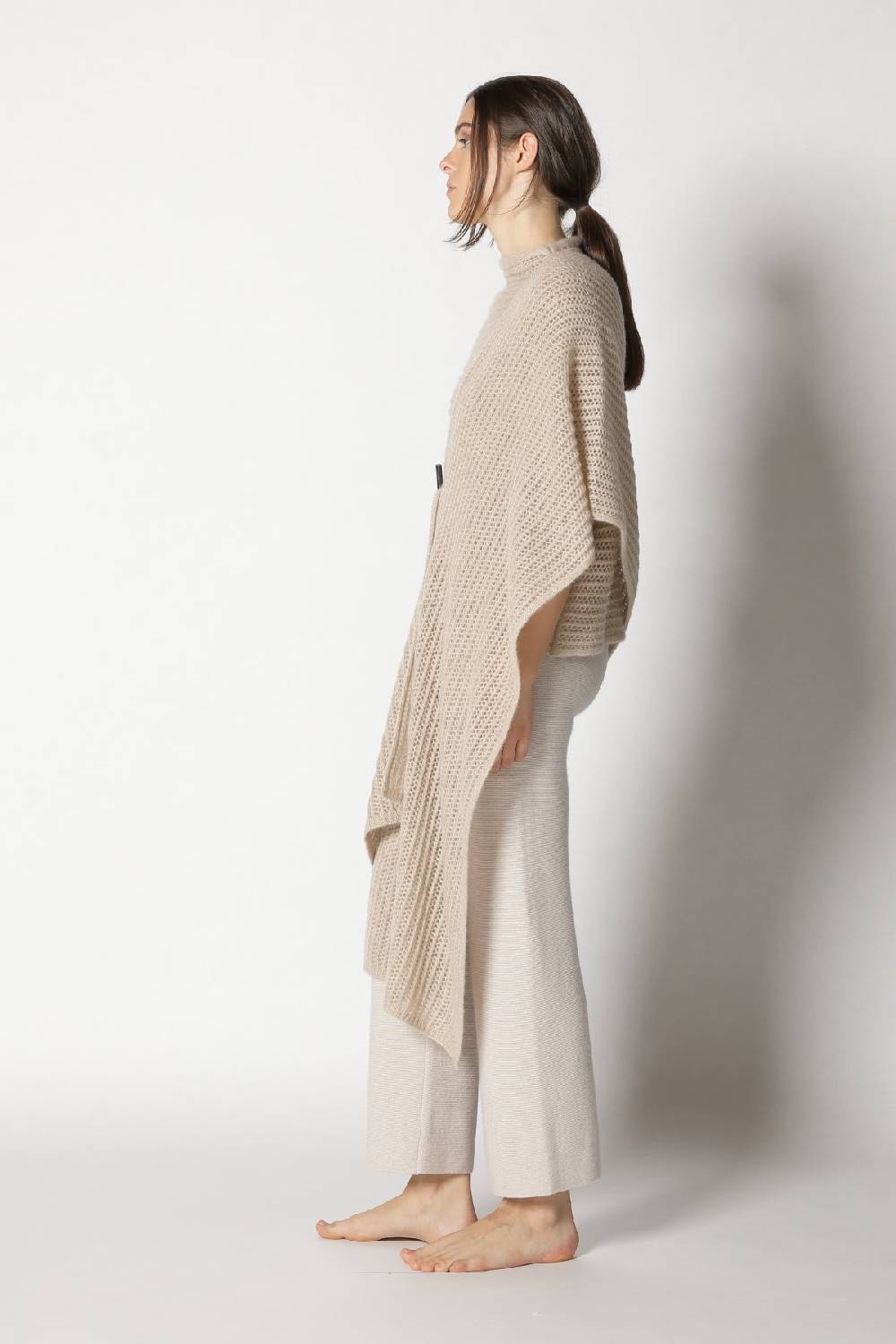 Sminfinity fluffy airy mockneck + fluffy airy plaid + garter cropped pants Große Rabatte