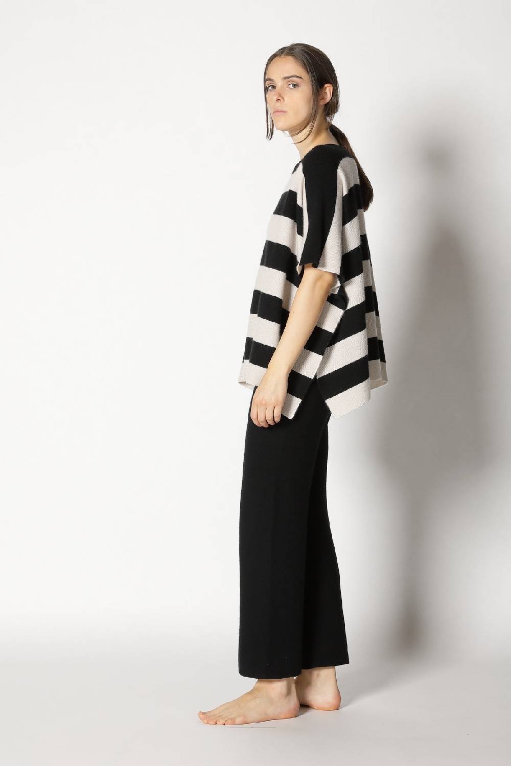Sminfinity garter stripe cape top + garter cropped pants Räumungsverkauf