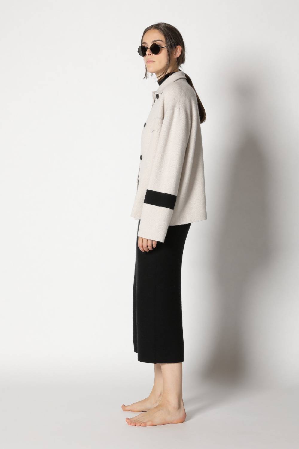 Sminfinity doubleface striped shirtjacket + garter maxi dress Kauf eins, bekomm eins gratis