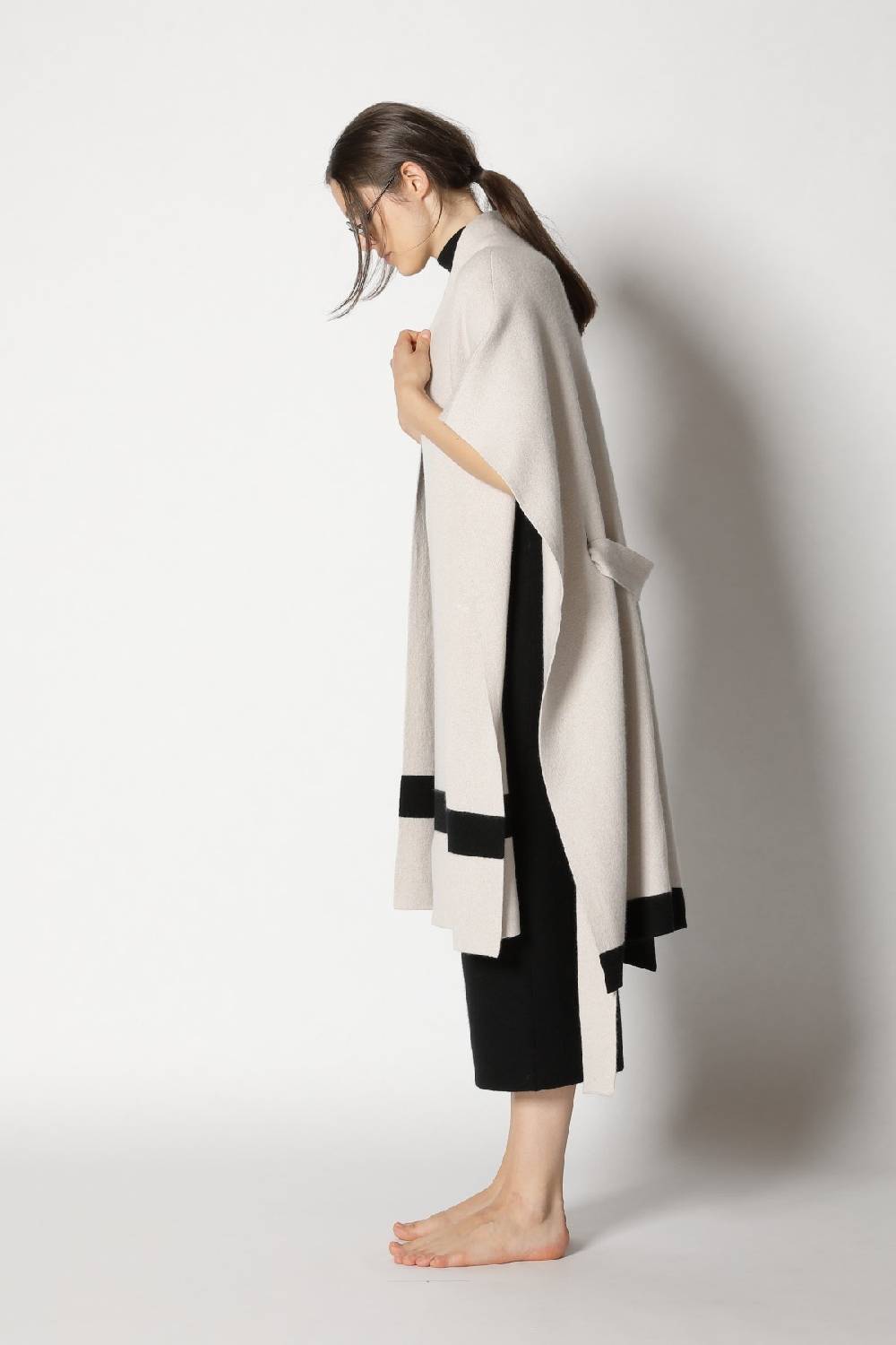 Sminfinity doubleface striped capecoat + garter maxi dress Sonderangebote