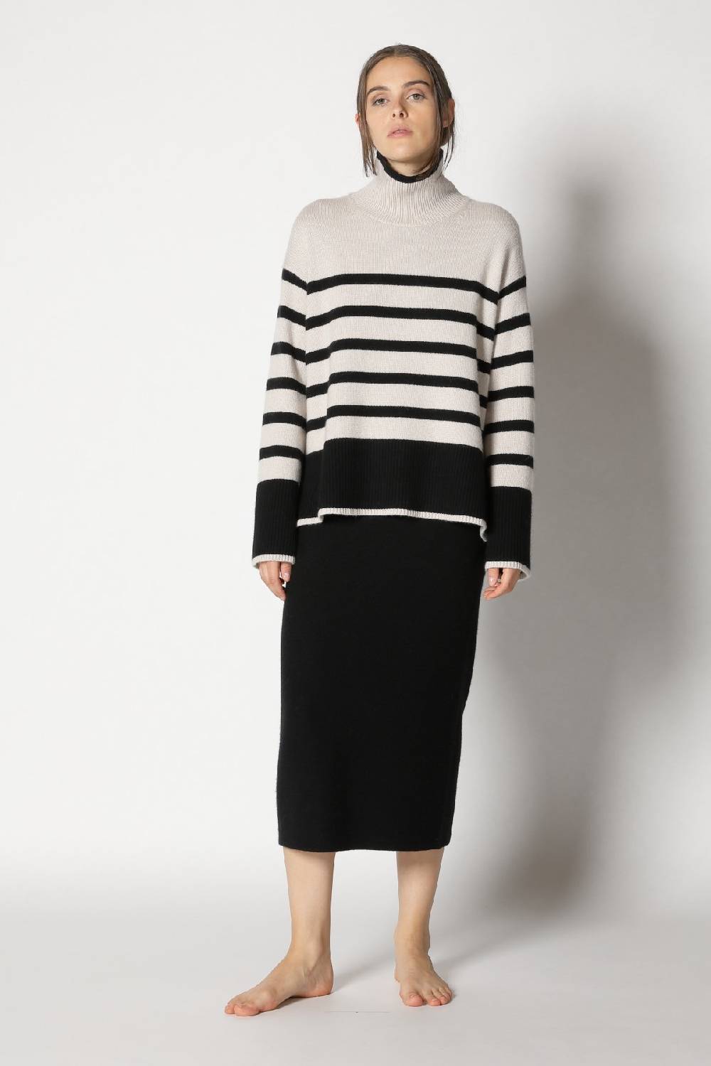 Sminfinity garter maxi dress + slouchy stripe turtle Riesige Ersparnisse