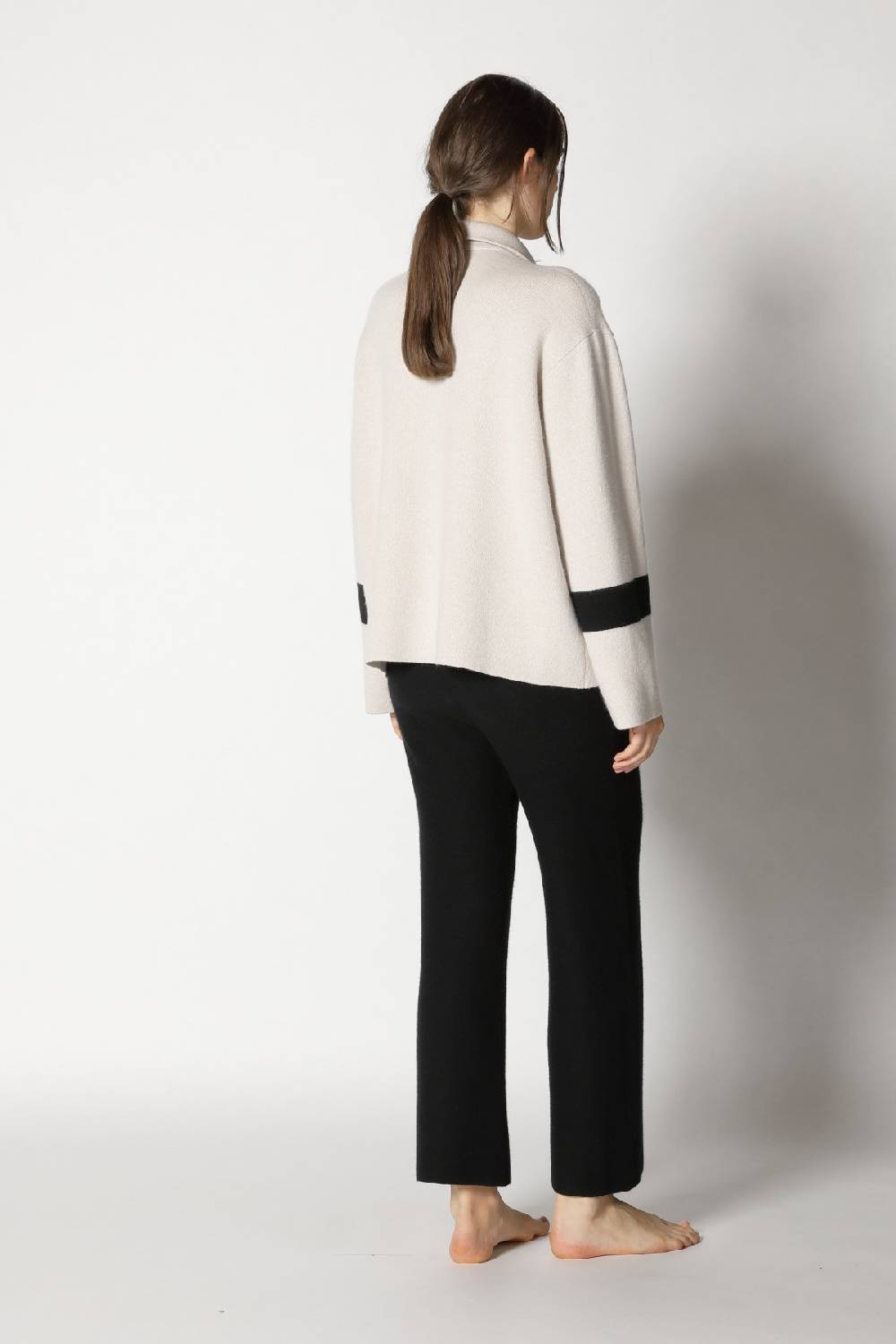 Sminfinity doubleface striped shirtjacket + garter cropped pants VIP-Rabatte