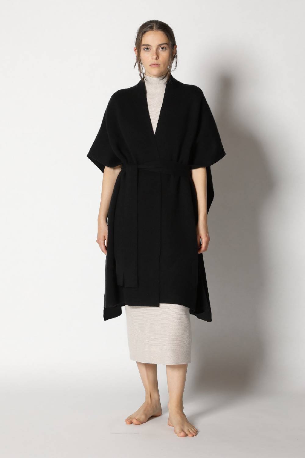 Sminfinity doubleface capecoat + garter maxi dress Super Sparpreis