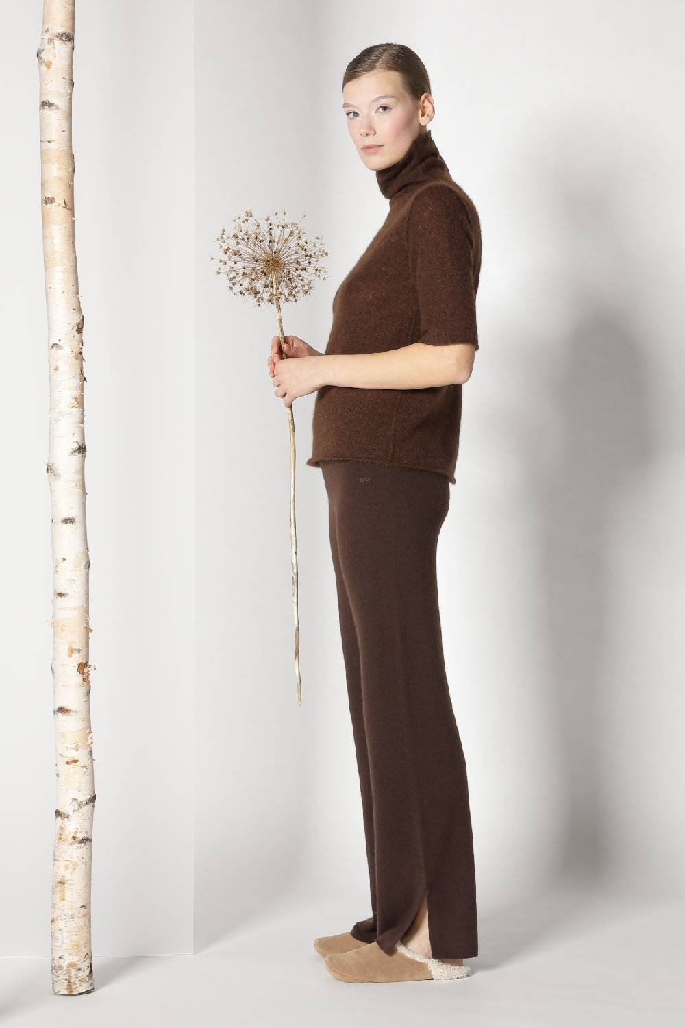 Sminfinity fluffy 1 Ply turtleneck + pure slitted pants Exklusivangebot