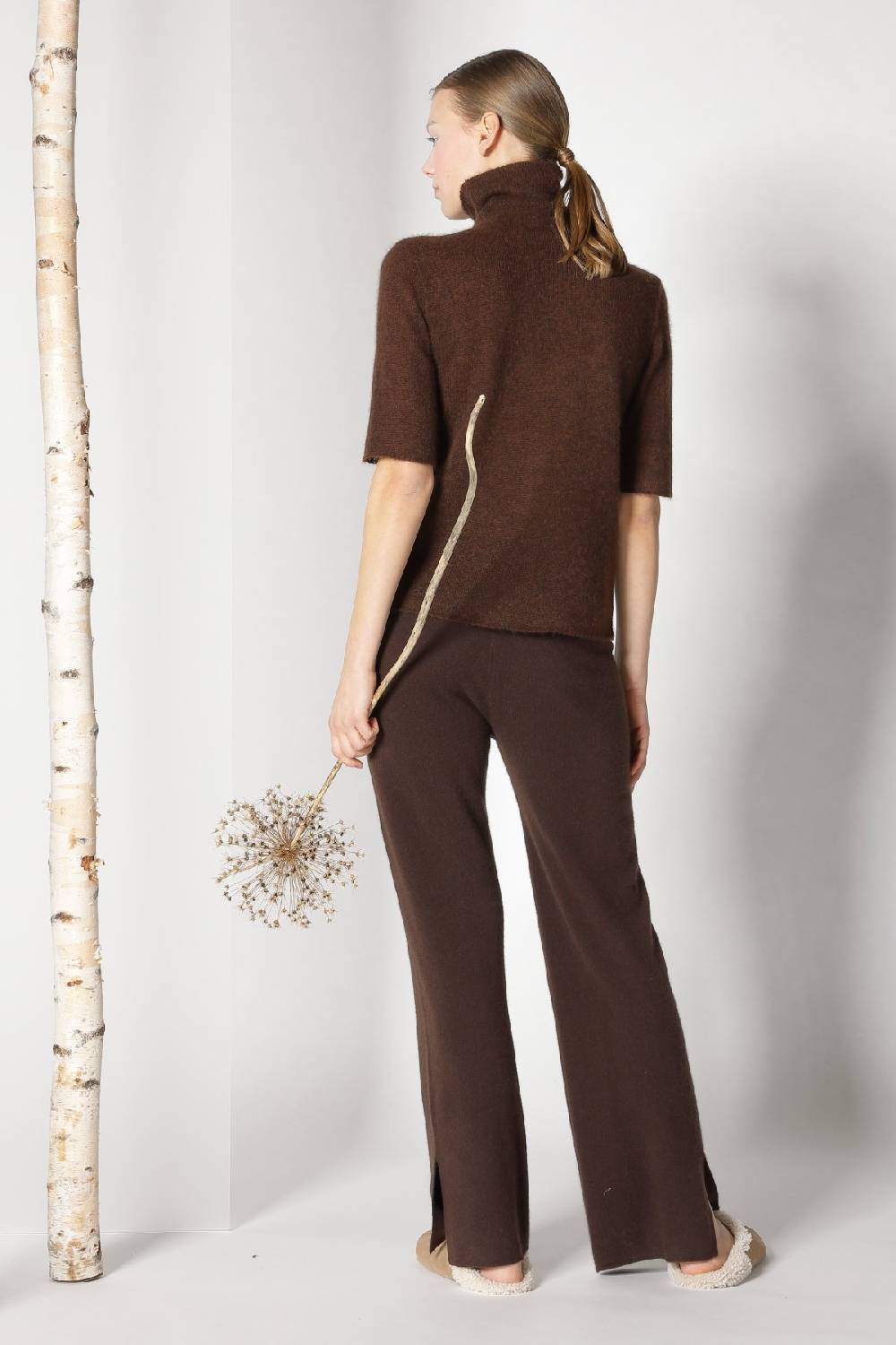 Sminfinity fluffy 1 Ply turtleneck + pure slitted pants Exklusivangebot