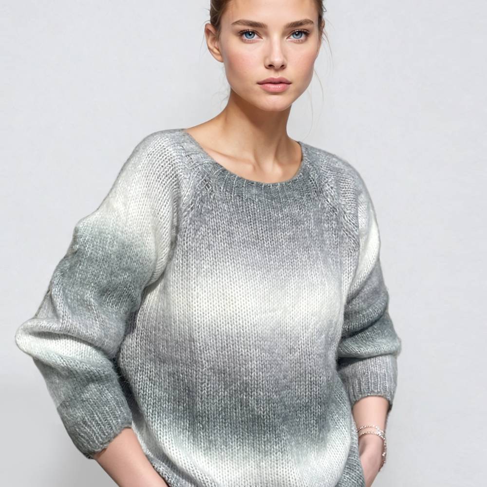 Soul Kathrine LISSIE STRIPE SWEATER grey Im Verkauf