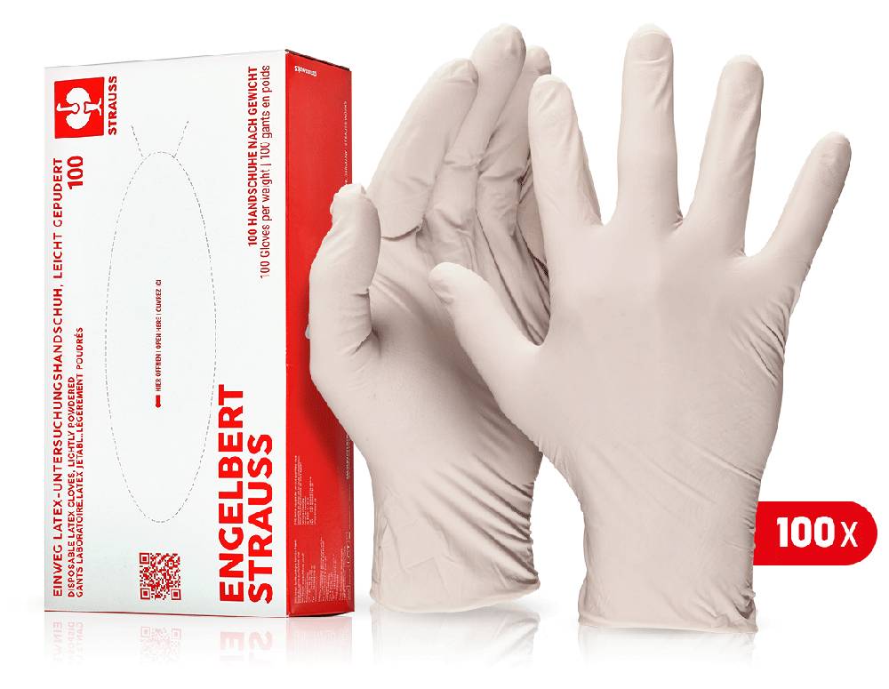 Strauss Einweg Latex-Untersuchungshandsch.,leicht gepudert Vierteljährliche Förderung