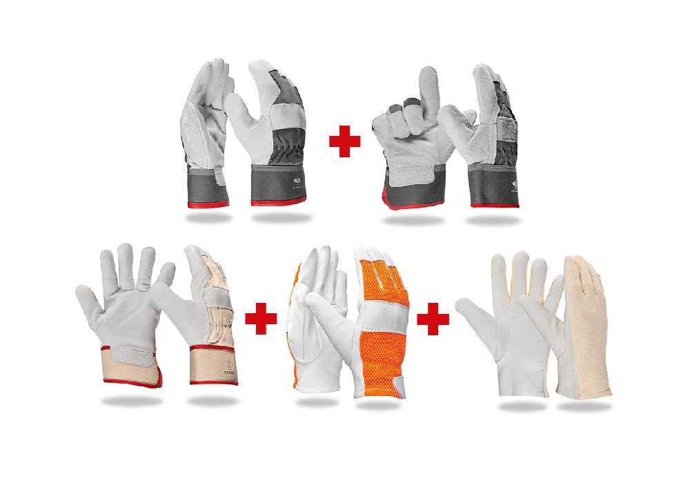 Strauss Handschuh-Profi-Set Leder II Sonderangebot der Fabrik