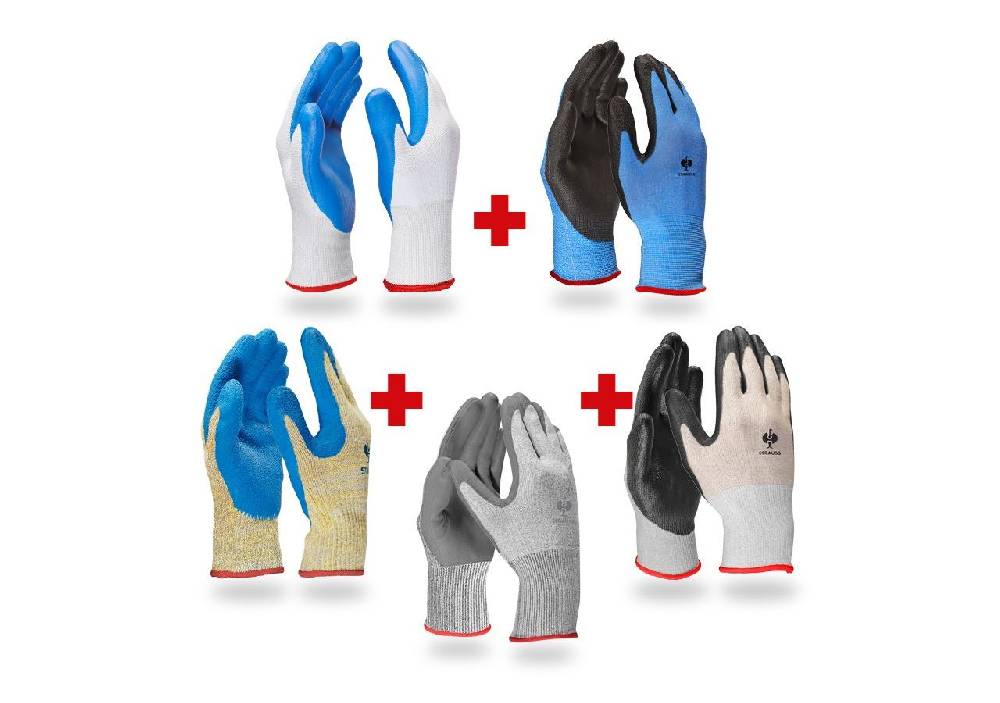 Strauss TEST-SET: Handschuhe Schnittschutz Schlussverkauf